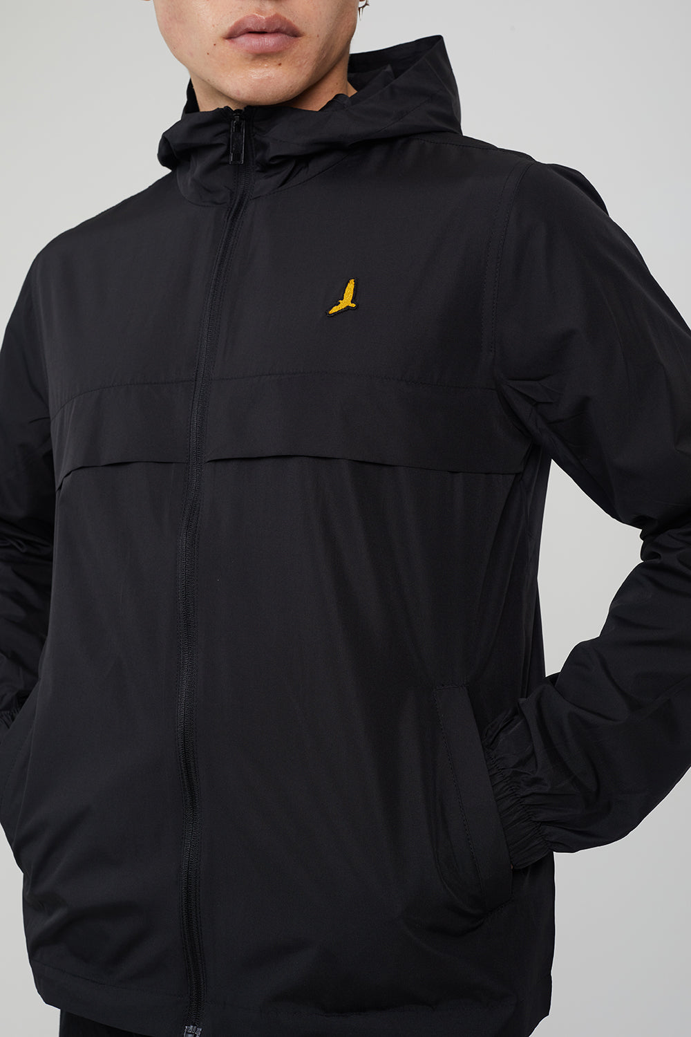 Brave Soul Black Lightweight Windrunner Jacket - Black Image 4