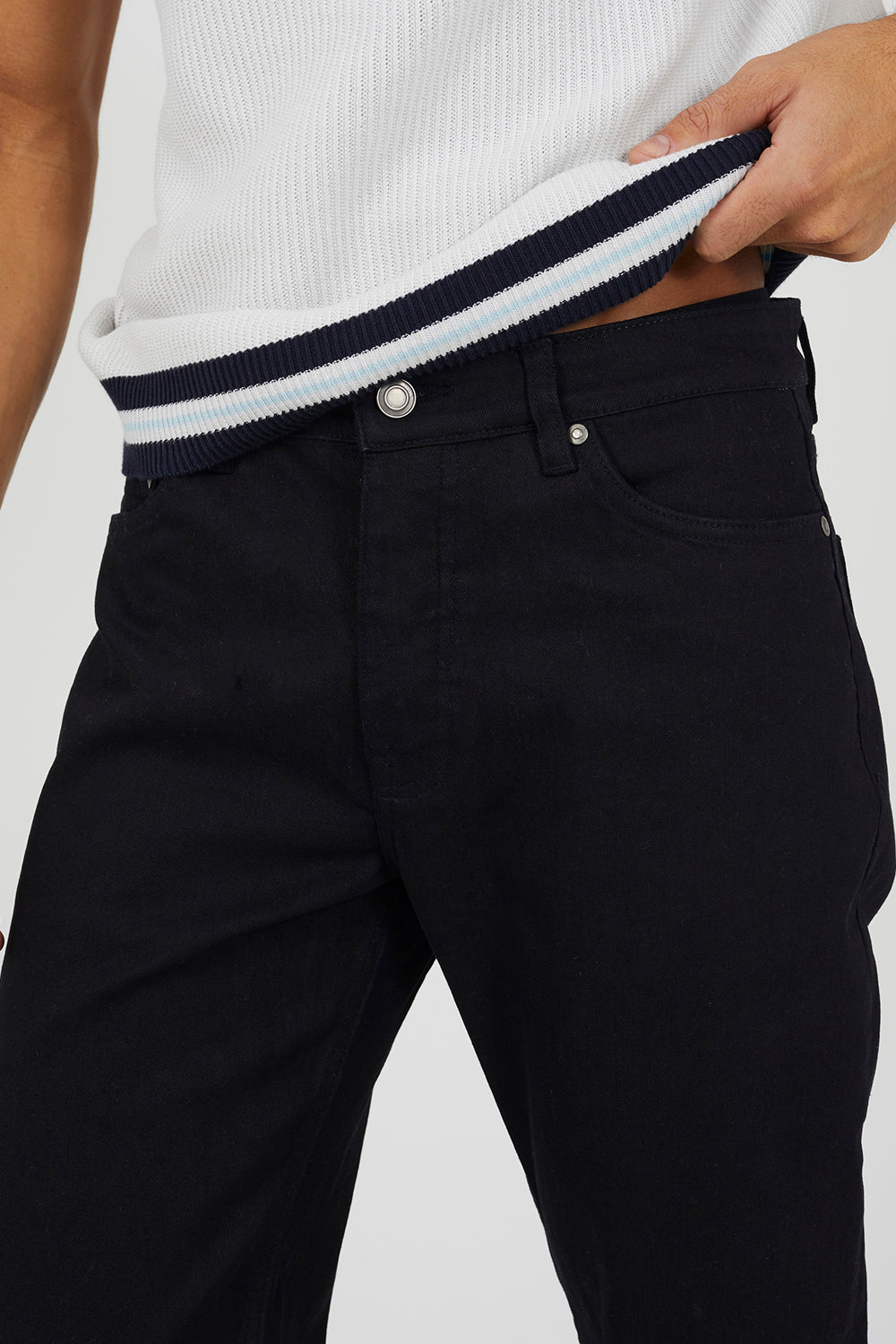 Brave Soul Black Straight Leg Jeans - Black Image 4