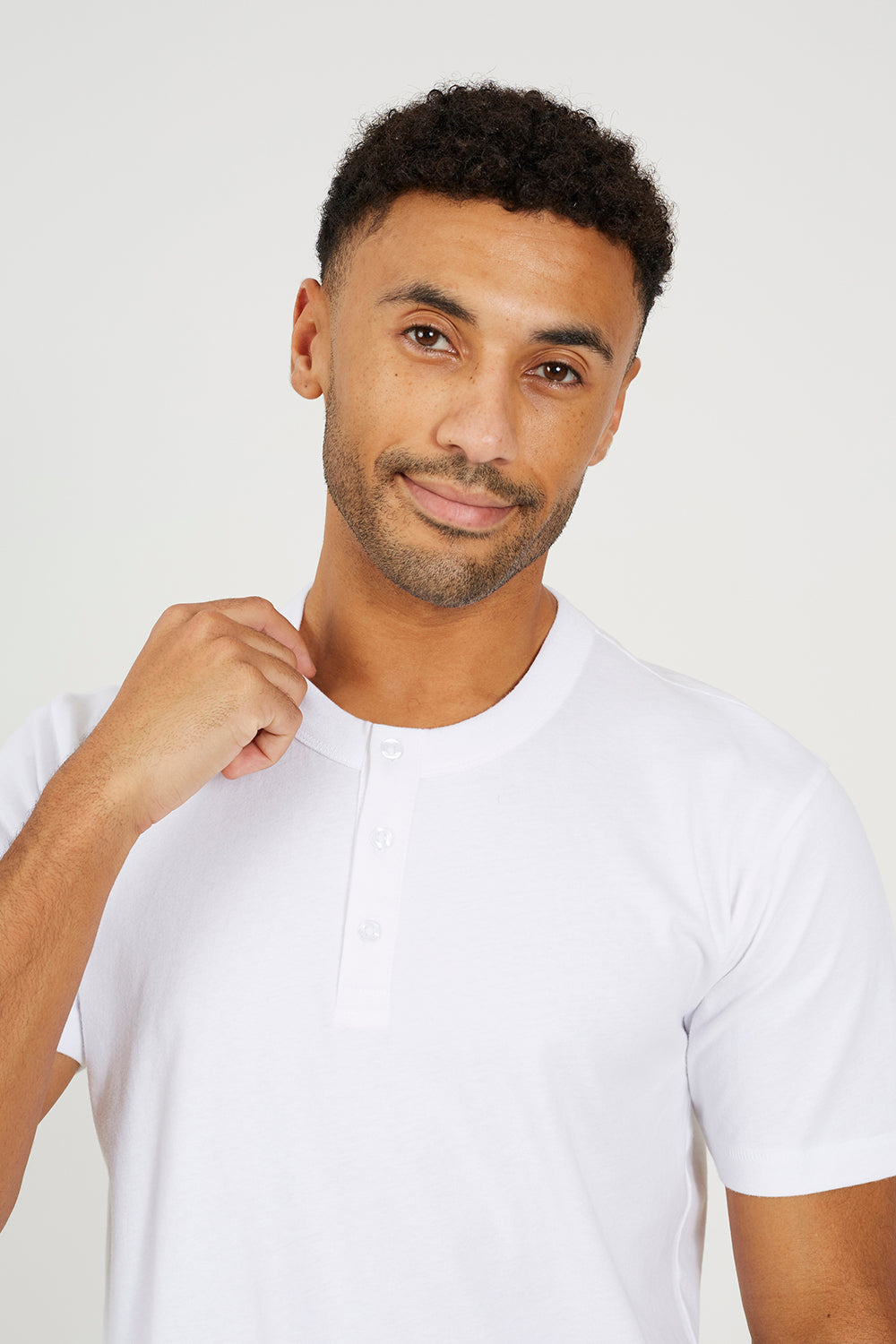 Brave Soul White Cotton Jersey Polo Shirt - White Image 4