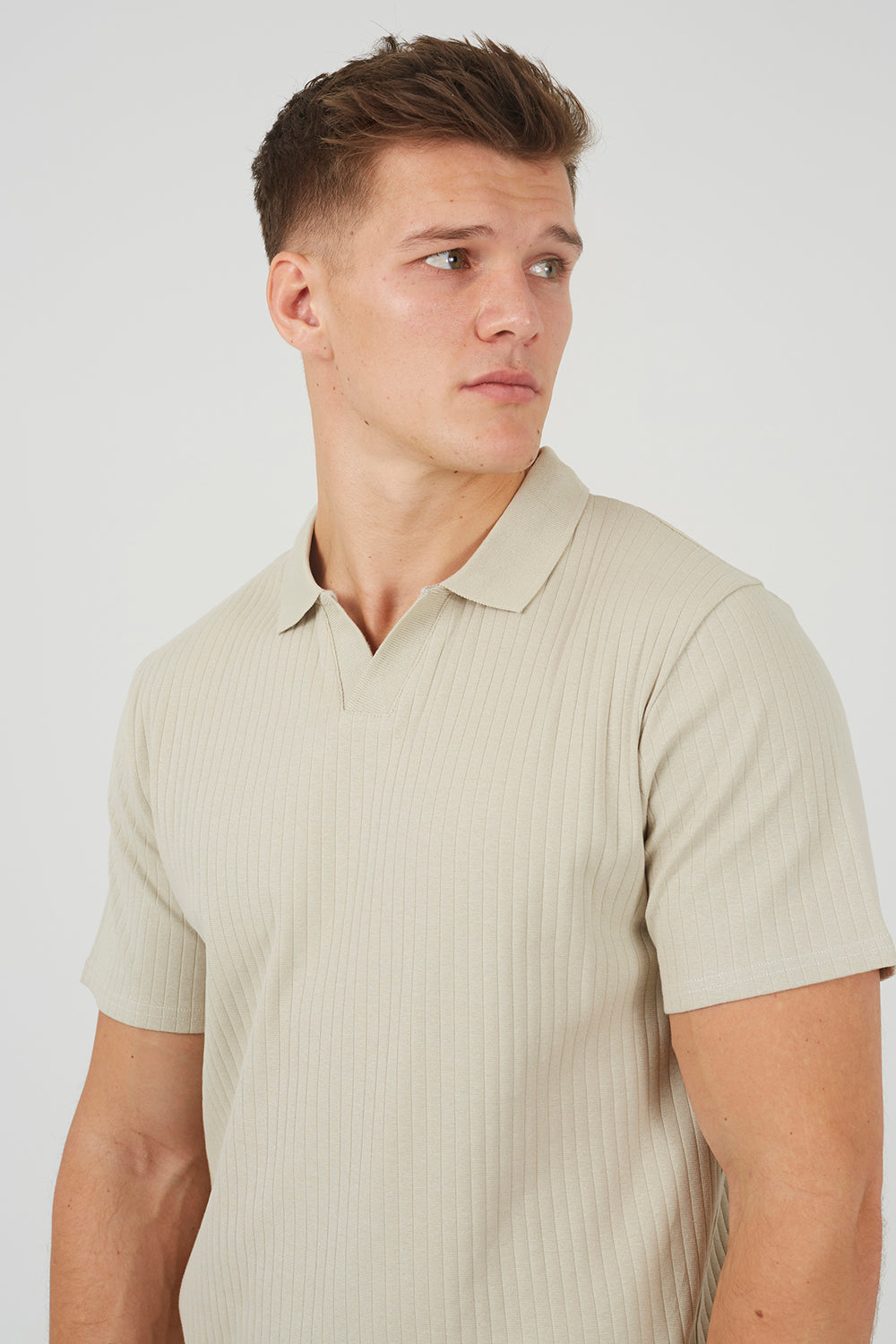Brave Soul Light Stone Trophy Neck Polo Shirt - Light Stone Image 4