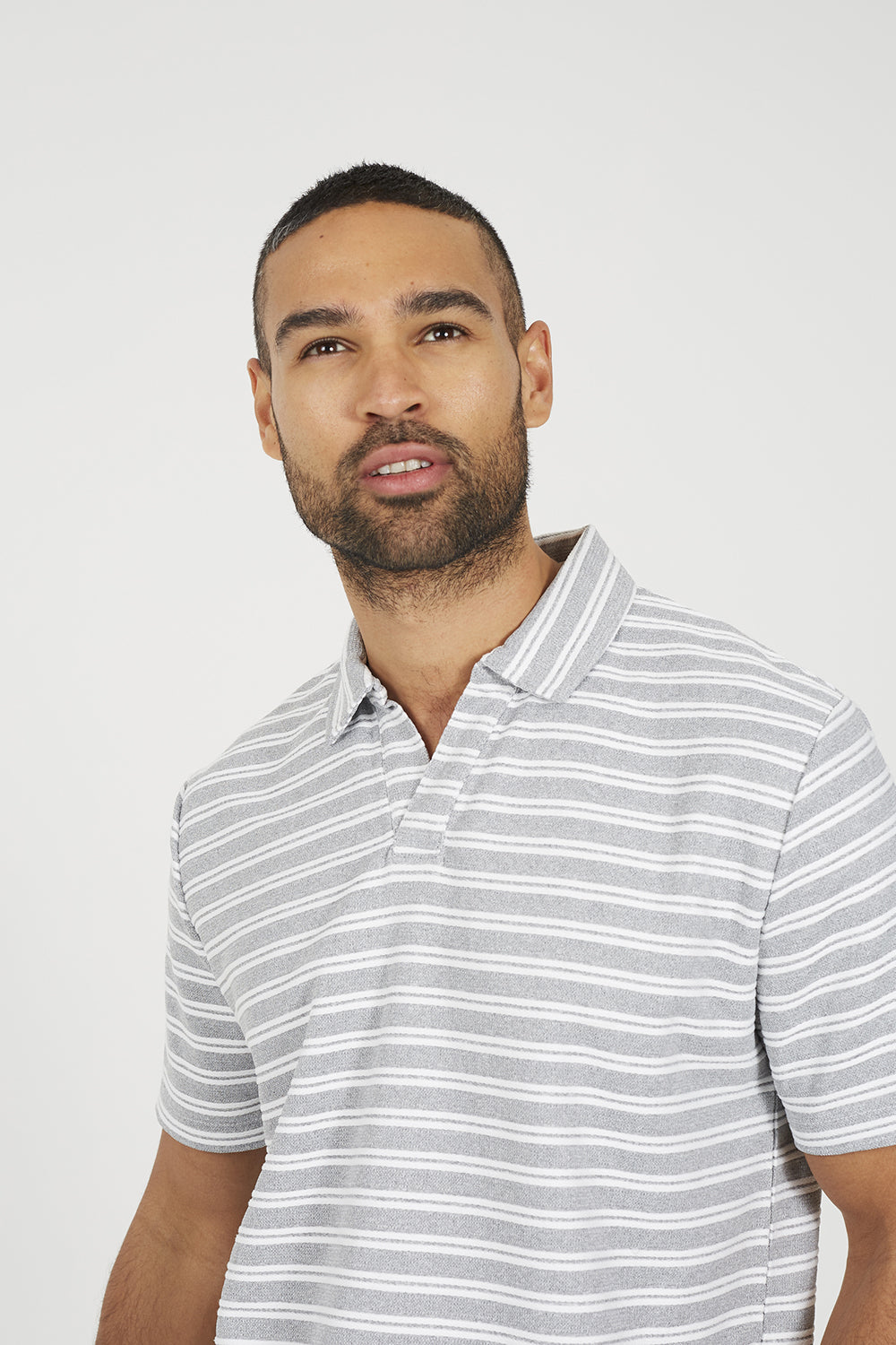 Brave Soul White Trophy Neck Polo Shirt - White Image 4