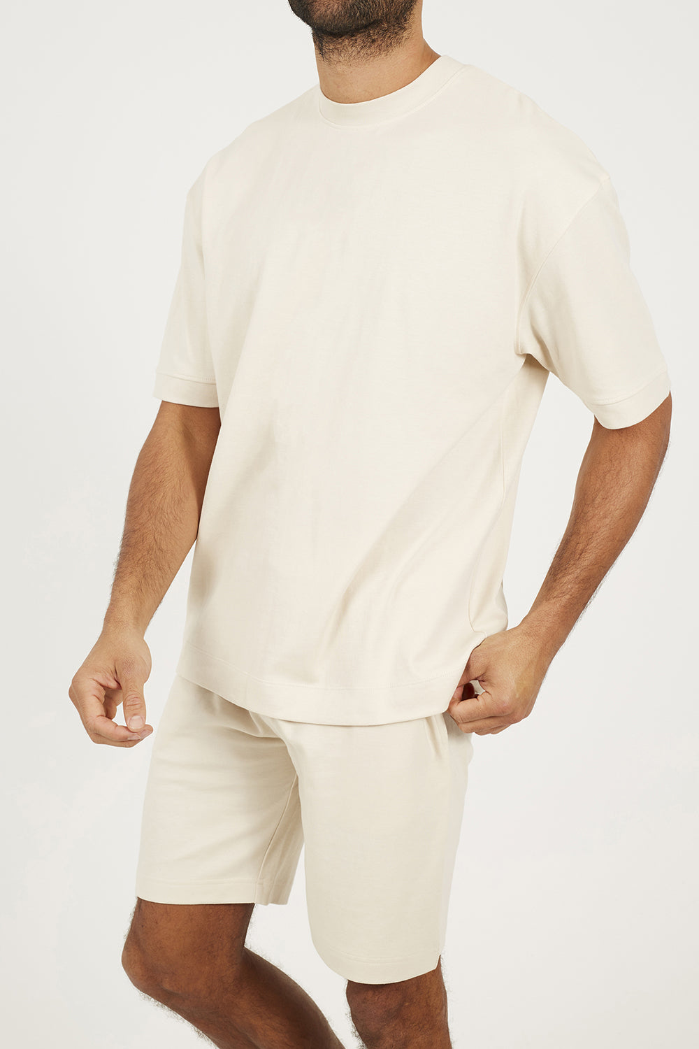 Brave Soul Taupe Oversized T-Shirt & Short Co-ord Set - Taupe Image 4