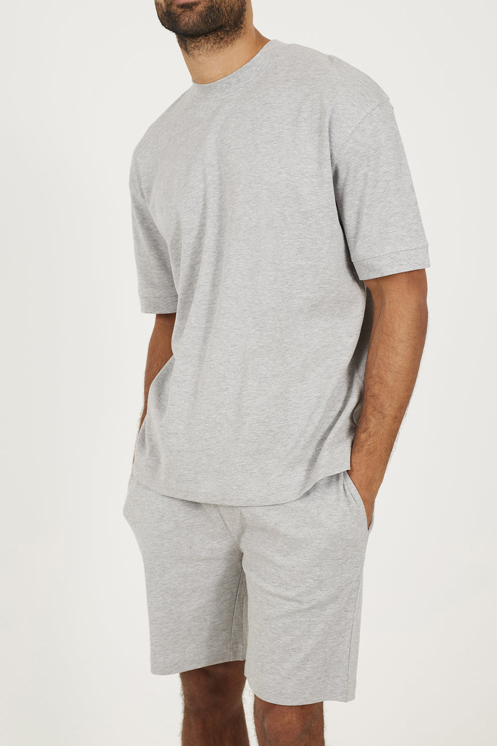 Brave Soul Grey Oversized T-Shirt & Short Co-ord Set - Grey Image 4