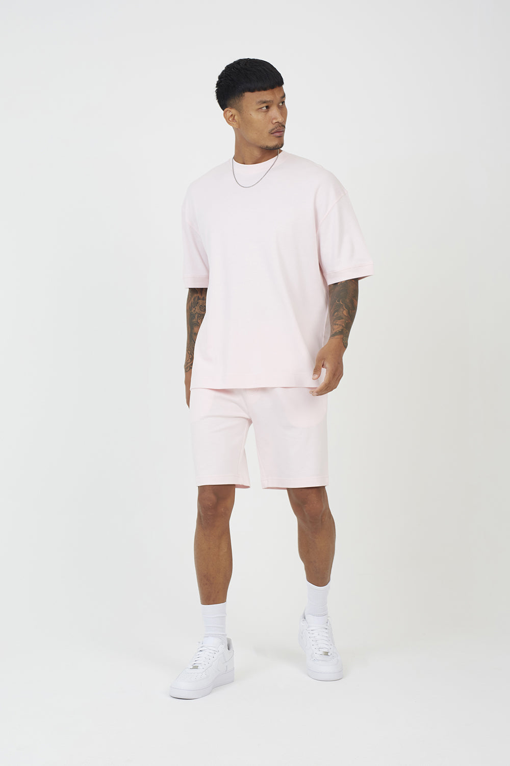 Brave Soul Pink Oversized T-Shirt & Short Co-ord Set - Pink Image 3