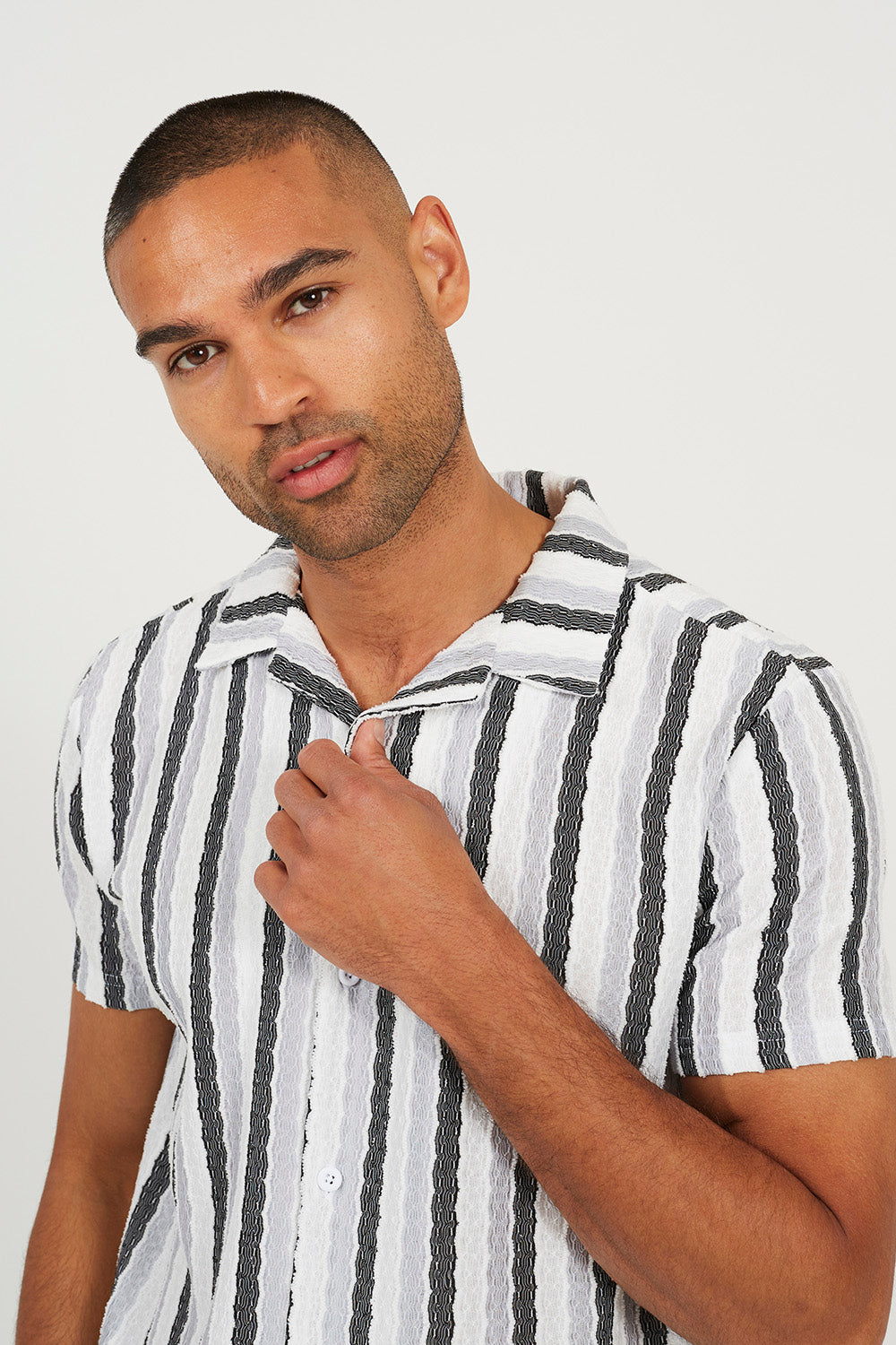 Brave Soul White Revere Collar Shirt - White Image 4