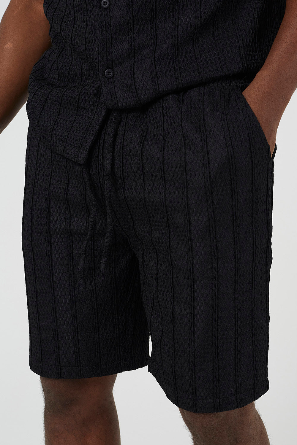 Brave Soul Black Woven Shorts - Black Image 4