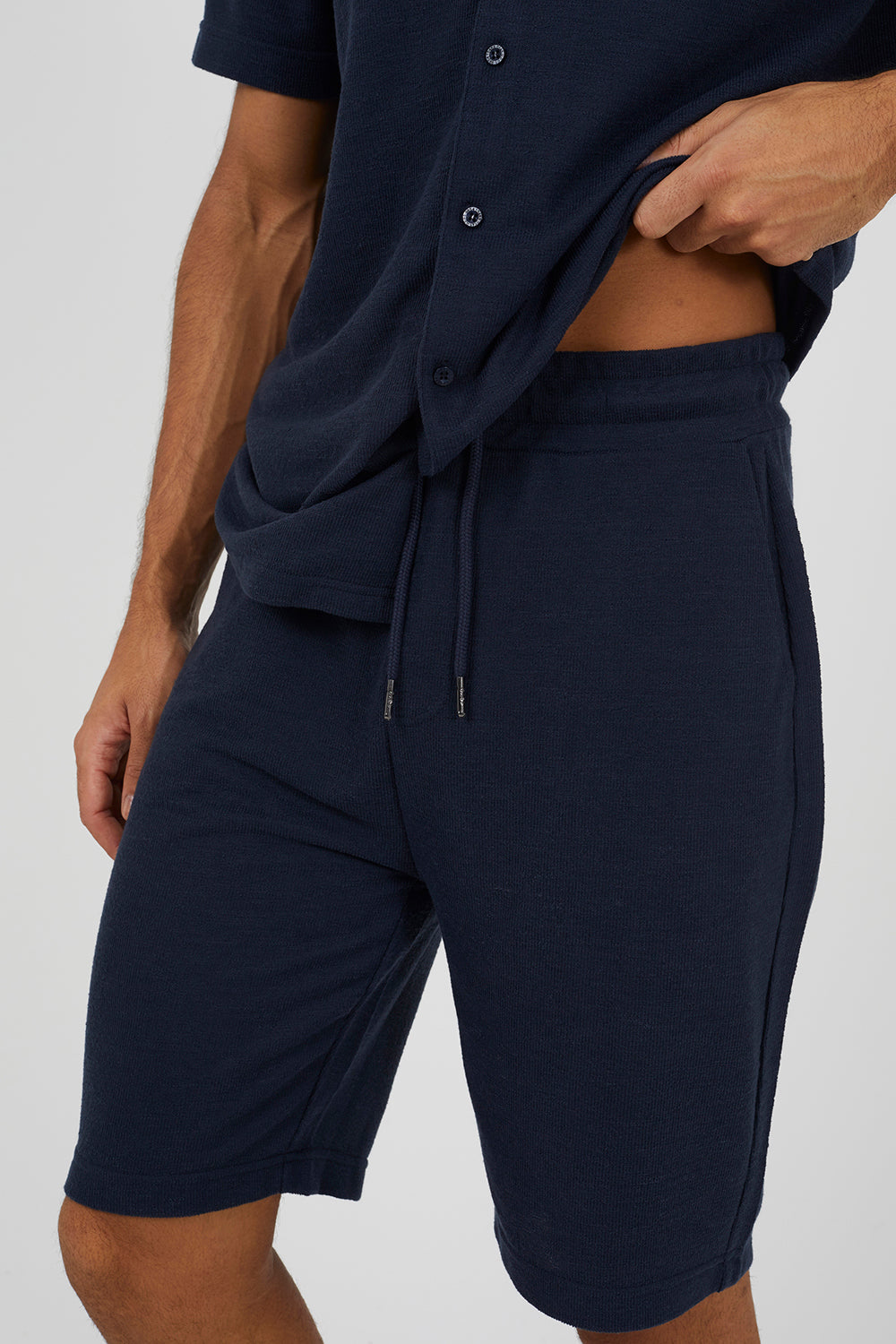 Brave Soul Navy Elasticated Waist Shorts - Navy Image 4