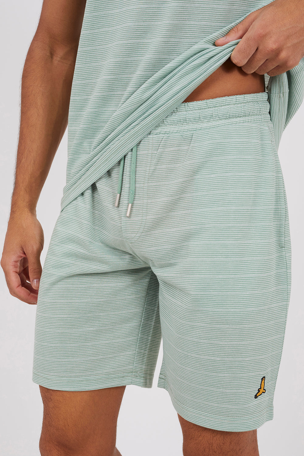 Brave Soul Mint Jacquard Shorts - Mint Image 4