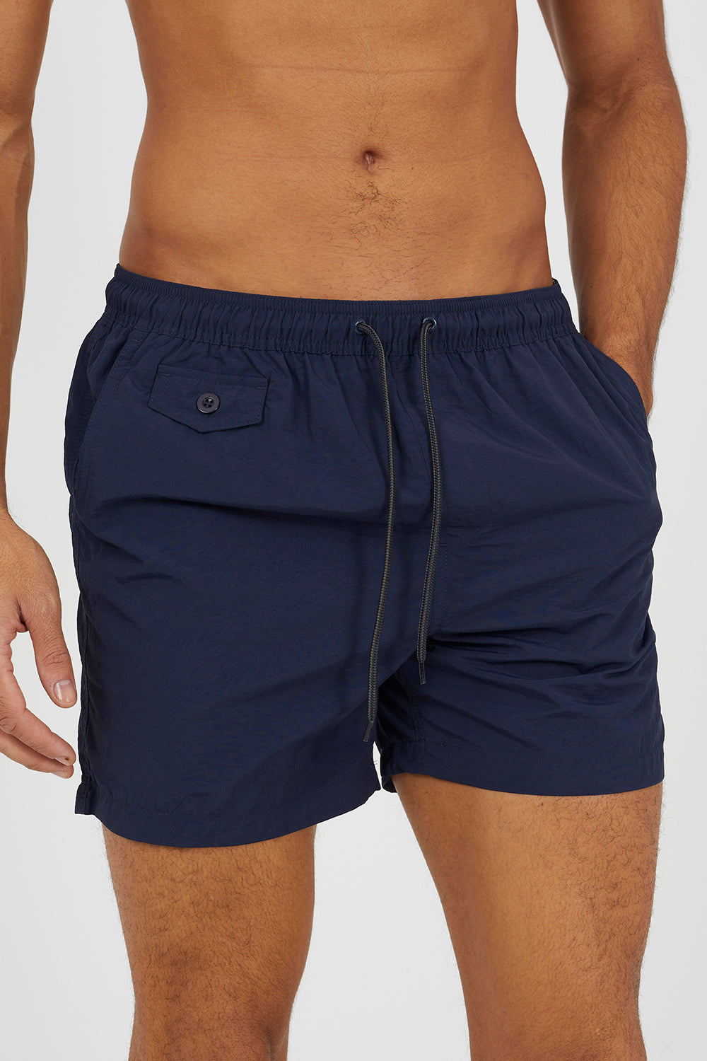 Brave Soul Navy Elasticated Swimshorts - Navy Image 4
