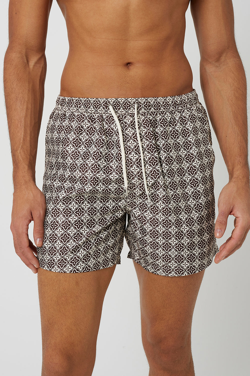 Brave Soul Brown Printed Swim Shorts - Brown Image 4