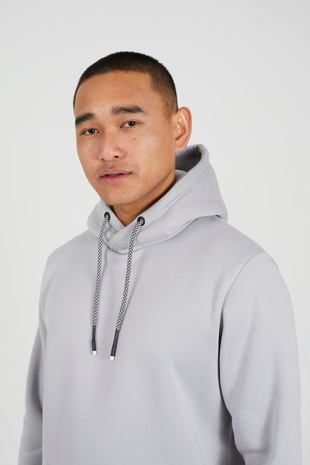 Brave Soul Grey Hoodie With Kangaroo Pocket - Grey Image 4