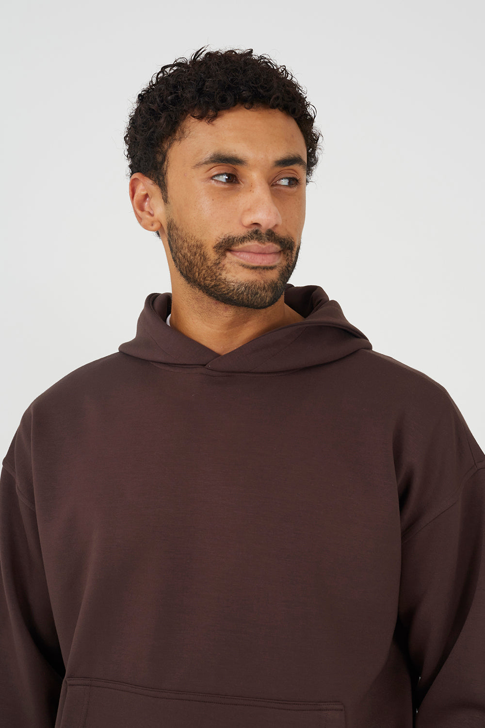 Brave Soul Brown Relaxed Fit Overhead Hoodie - Brown Image 4