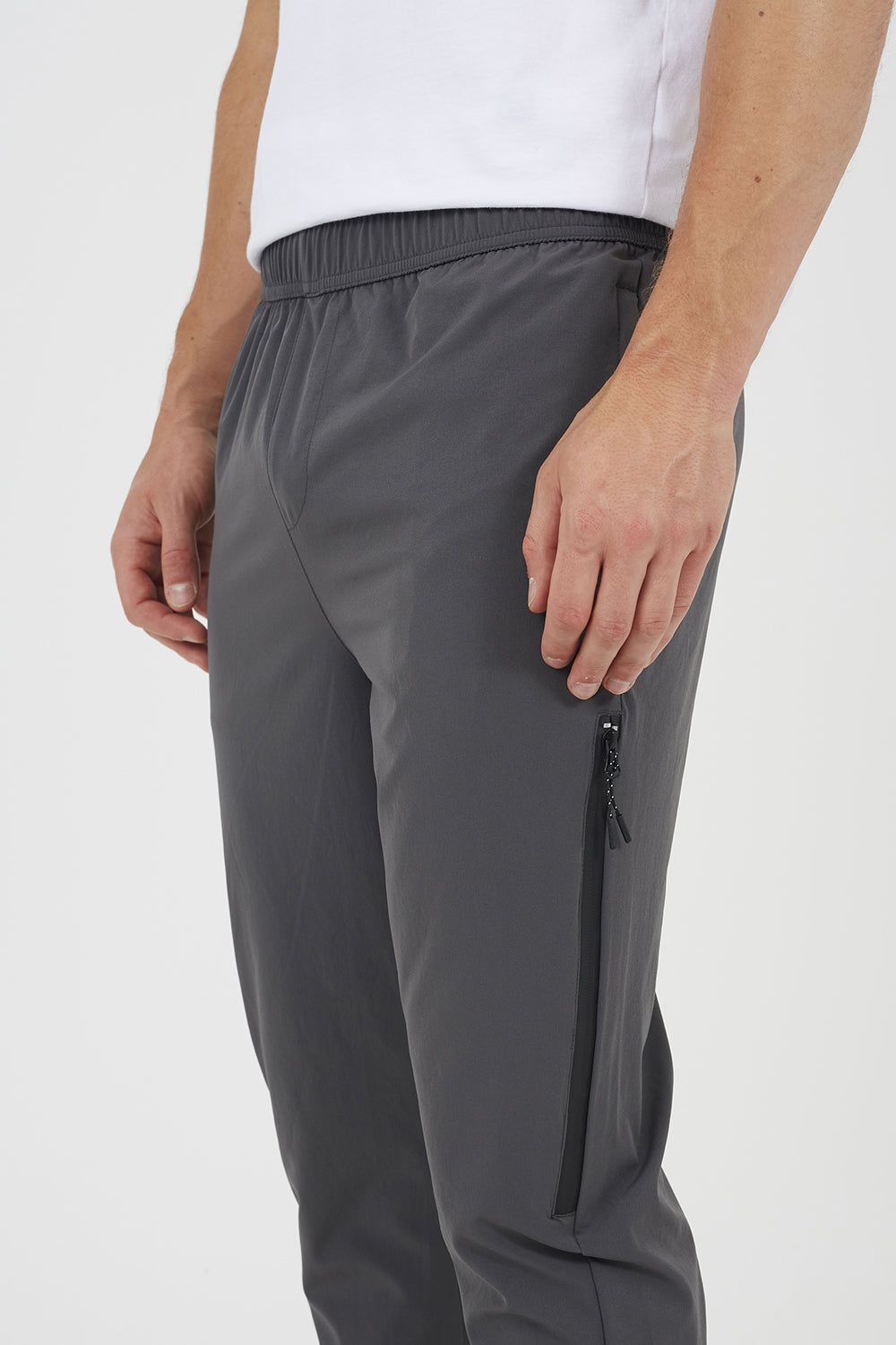 Brave Soul Dark Grey Straight Leg Elasticated Waist Trousers - Dark Grey Image 4