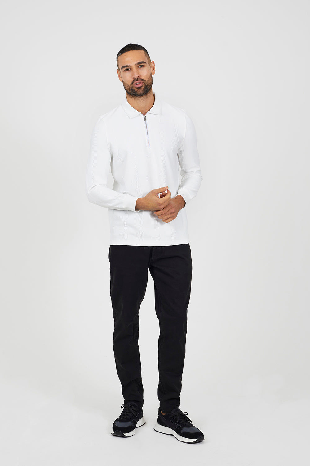 Brave Soul Black Cotton Twill Chino Trousers - Black Image 3
