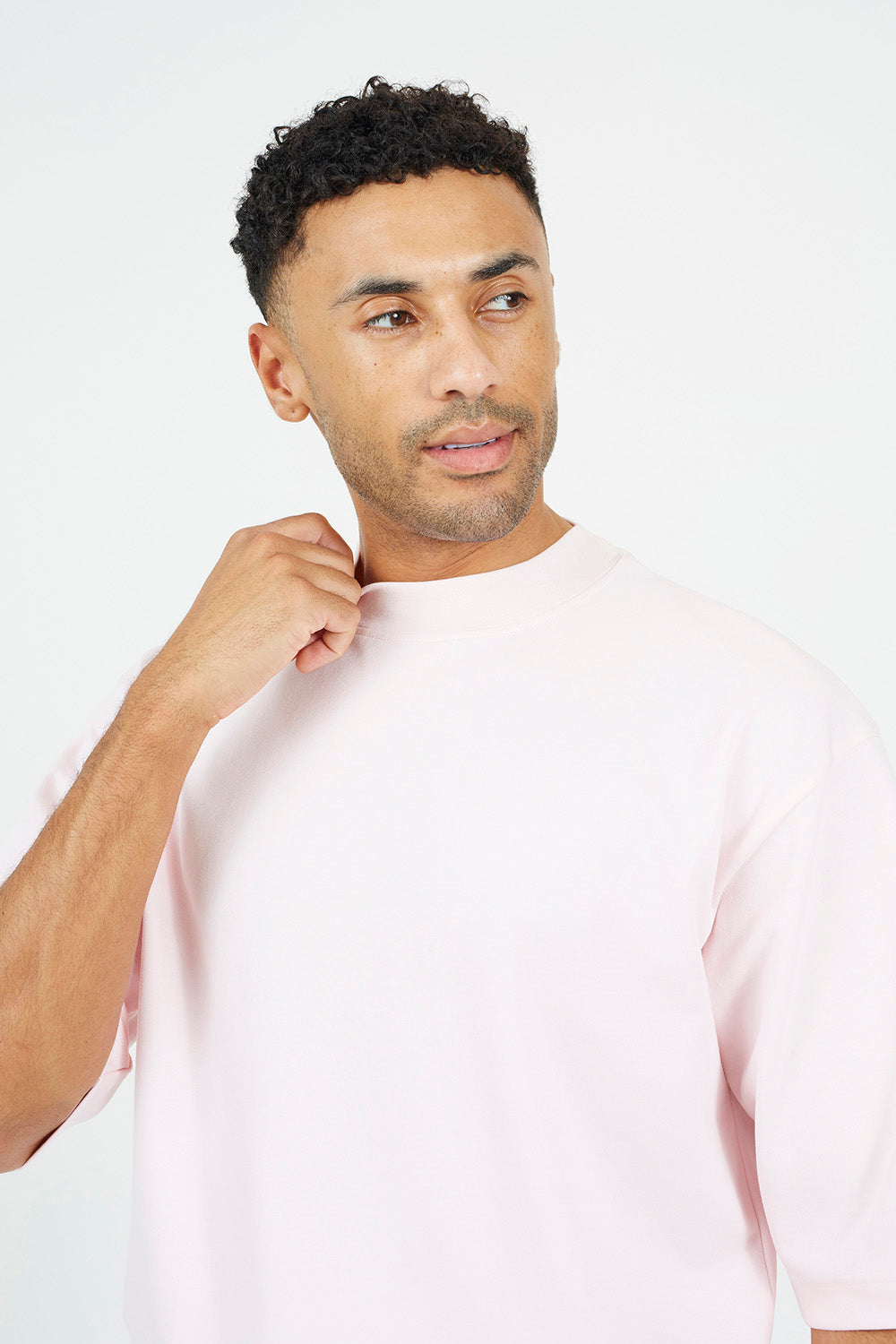 Brave Soul Pale Pink Oversized T-Shirt - Pale Pink Image 4
