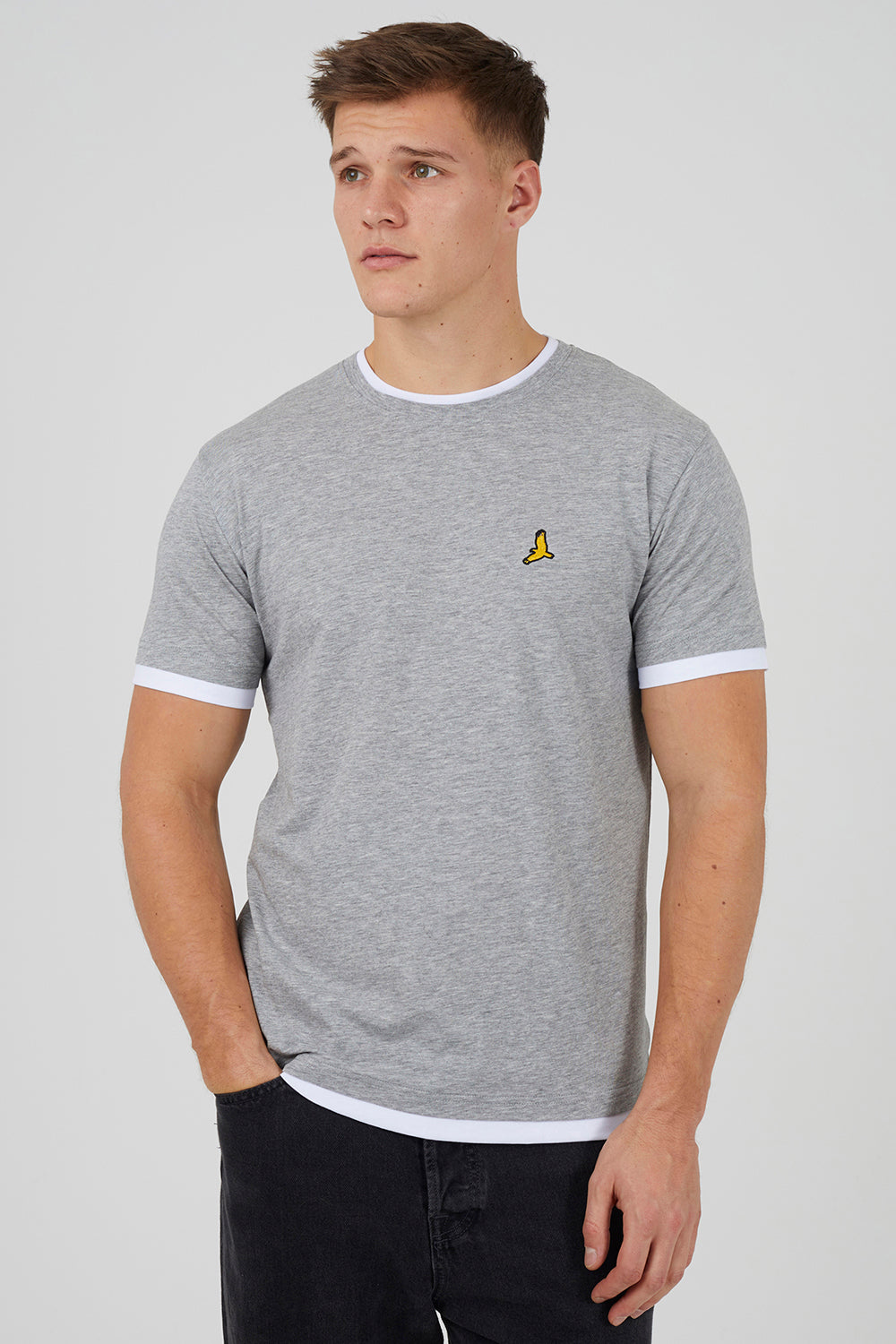Brave Soul Multi 3 Pack Cotton Contrast Edge T-Shirts - Multi Image 4