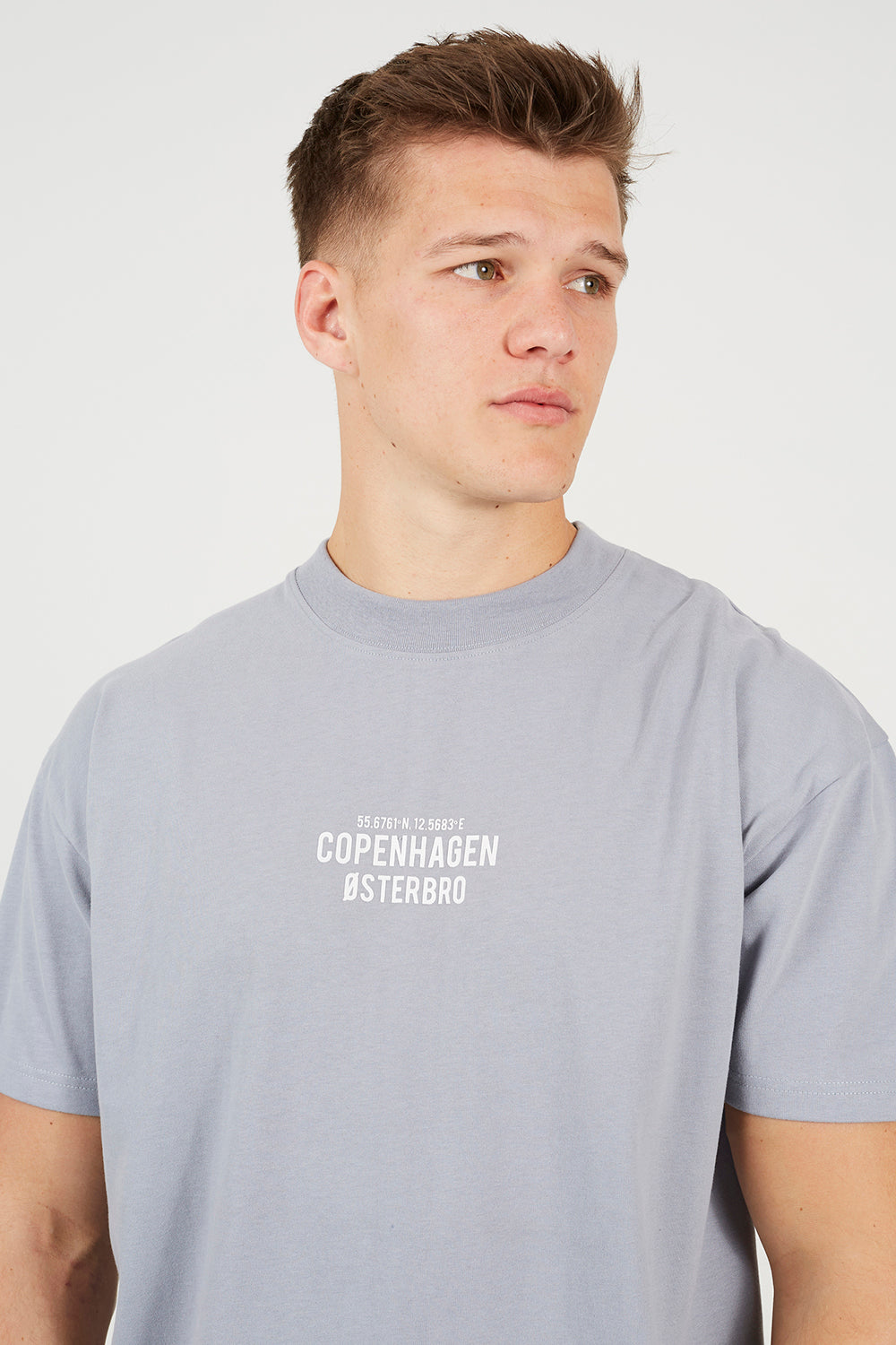 Brave Soul Grey Cotton Relaxed Fit T-Shirt - Grey Image 4
