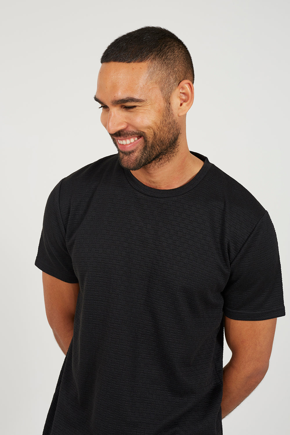Brave Soul Black Crew Neck T-Shirt - Black Image 4