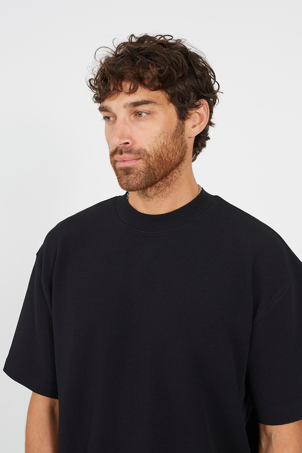 Brave Soul Black Crinkled T-Shirt - Black Image 4