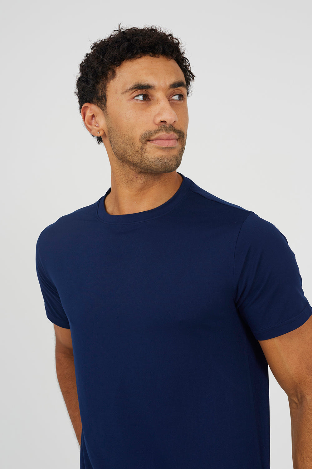 Brave Soul Navy Classic Crew Neck T-Shirt - Navy Image 5