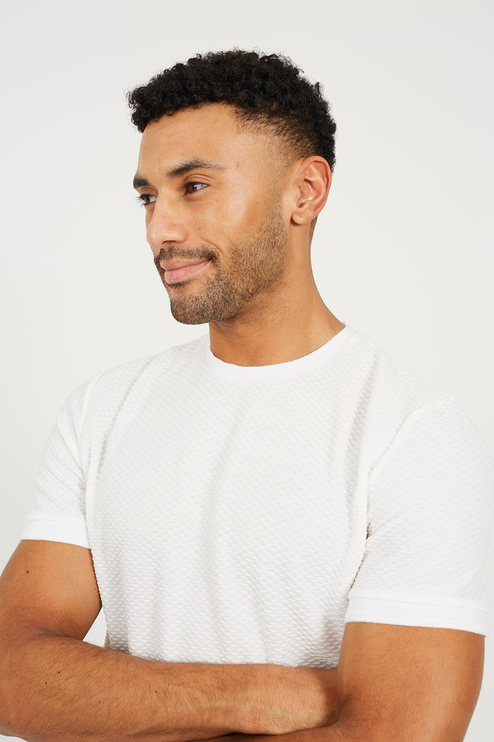 Brave Soul Cream Crew Neck T-Shirt - Cream Image 4