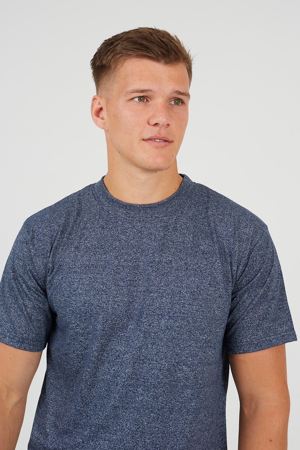 Brave Soul Blue Crew Neck T-Shirt - Blue Image 4