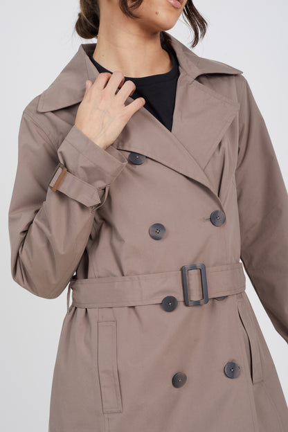 Brave Soul Brown Double-Breasted Longline Trench Coat  - Brown Image 4