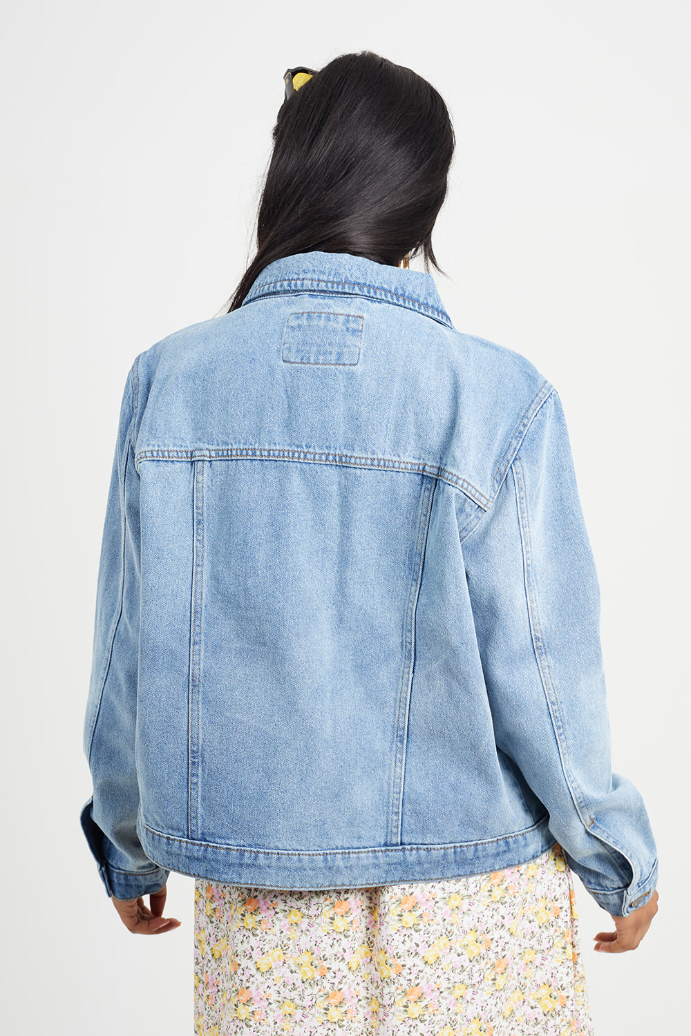 Brave Soul Mid Blue Western Style Denim Jacket - Mid Blue Image 2