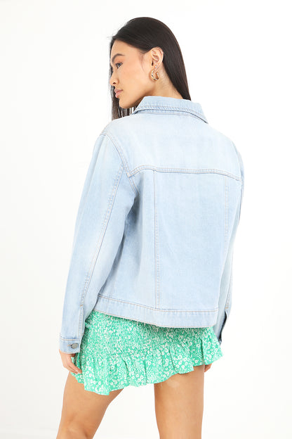 Brave Soul Light blue Western Style Denim Jacket - Light blue Image 2