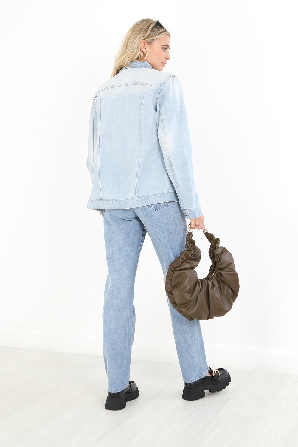 Brave Soul Light Blue Oversized Denim Jacket - Light Blue Image 2