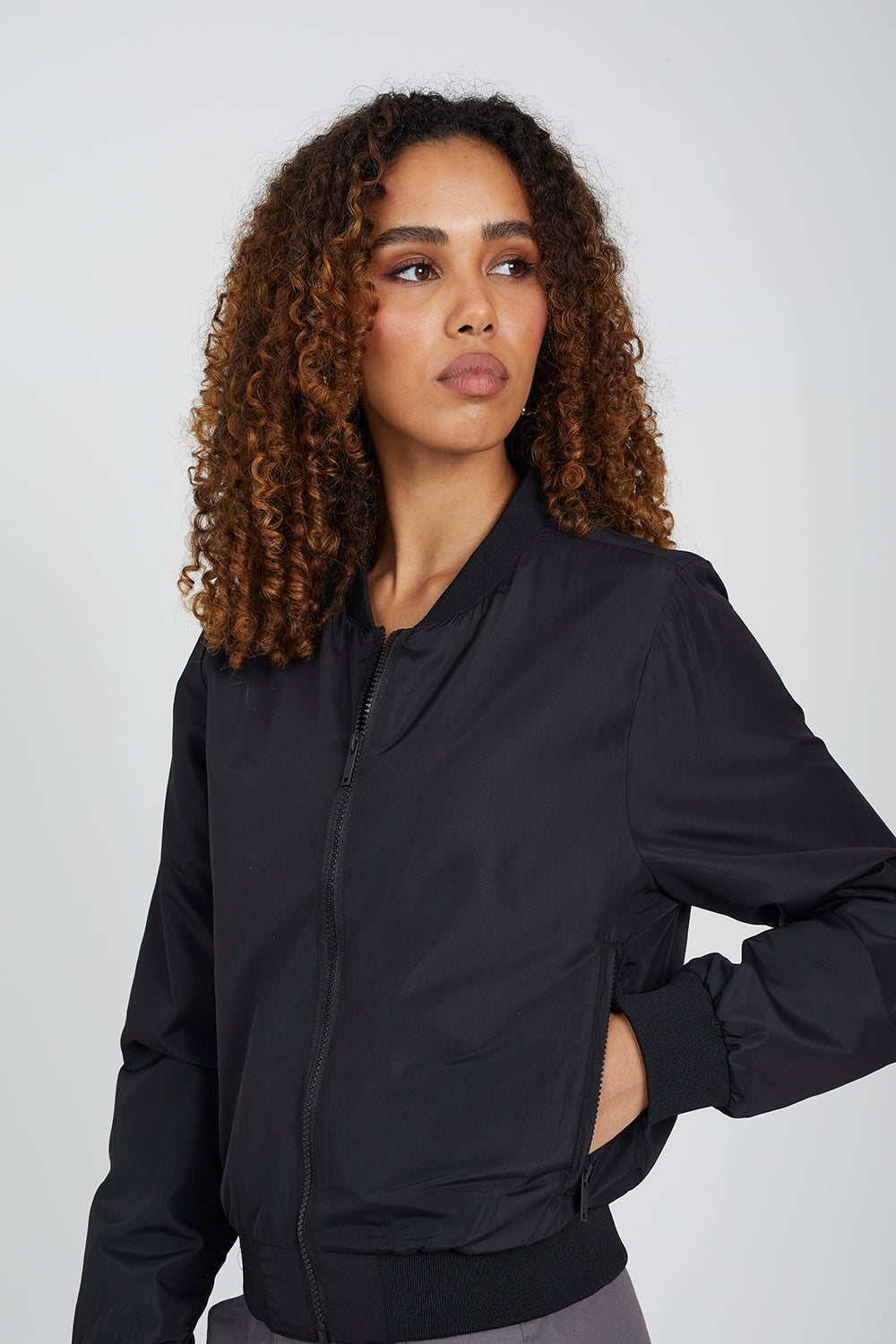Brave Soul Black Bomber Jacket - Black Image 4