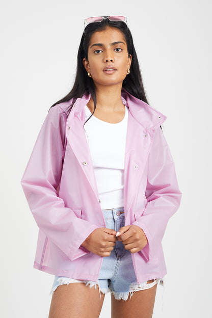 Brave Soul Lilac Cloudy Rain Mac - Lilac Image 1
