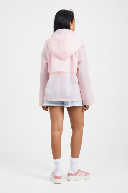 Brave Soul Pink Cloudy Rain Mac - Pink Image 2