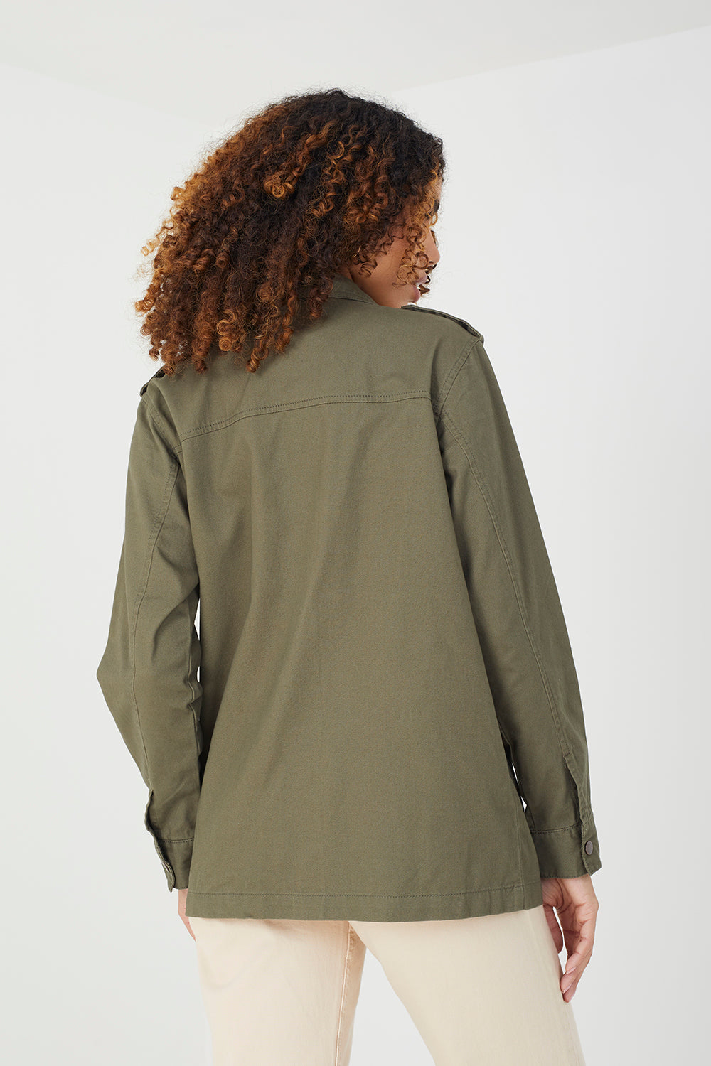 Brave Soul Khaki Cotton Utility Jacket - Khaki Image 2