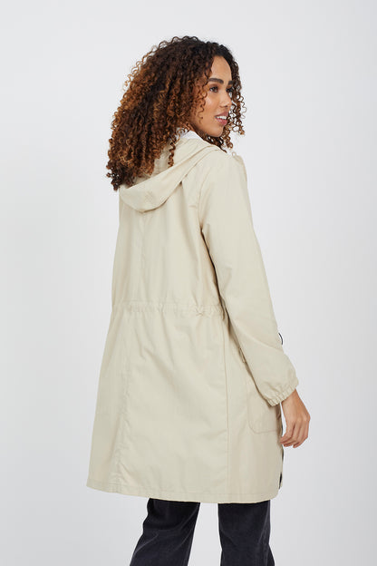 Brave Soul Stone Lightweight Hooded Patch Pocket Jacket - Stone Image 2