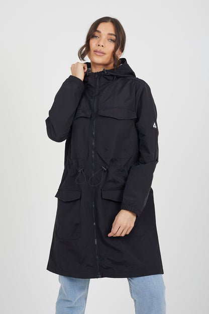 Brave Soul Black Lightweight Hooded Patch Pocket Jacket - Black Image 1