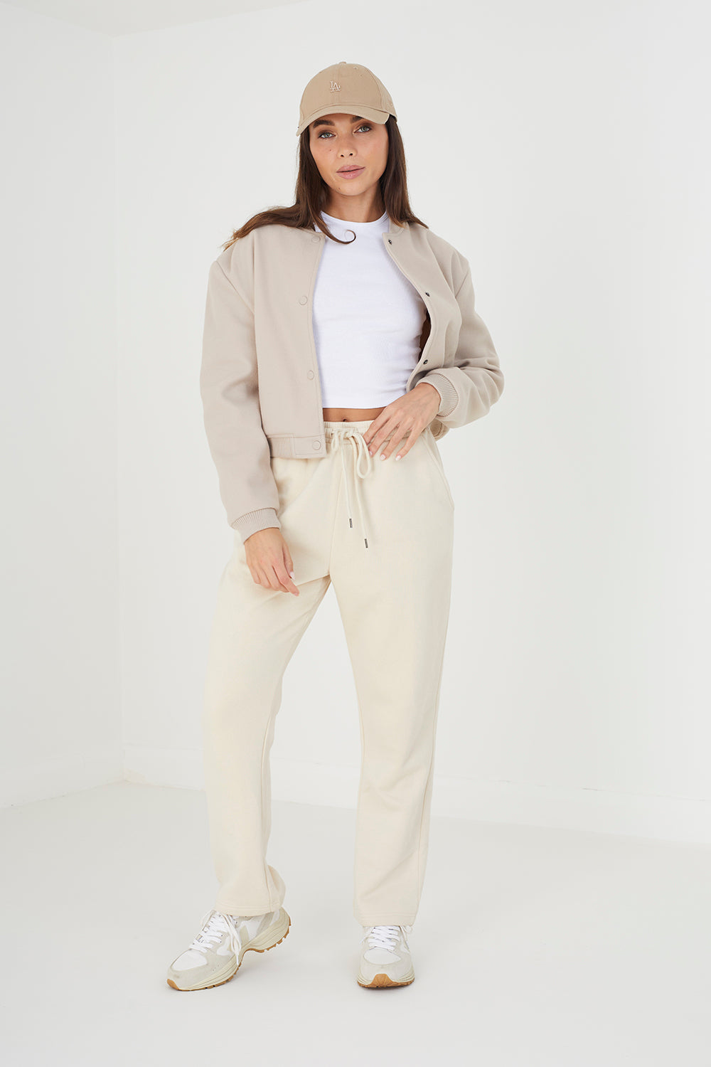 Brave Soul Beige Bomber Jacket - Beige Image 3