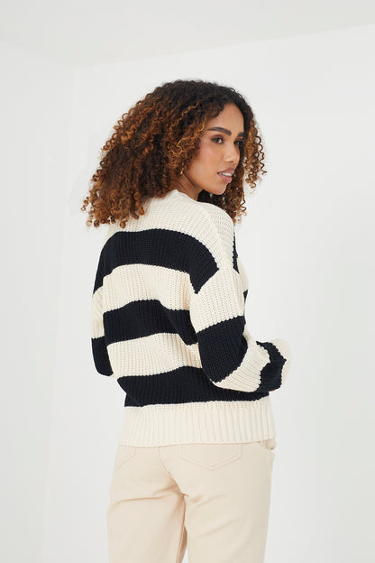 Brave Soul Black Chunky Rib Knit Cardigan - Black Image 3