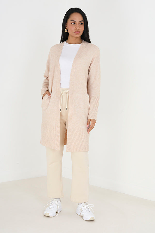 Brave Soul Camel Longline Cardigan - Camel Image 3