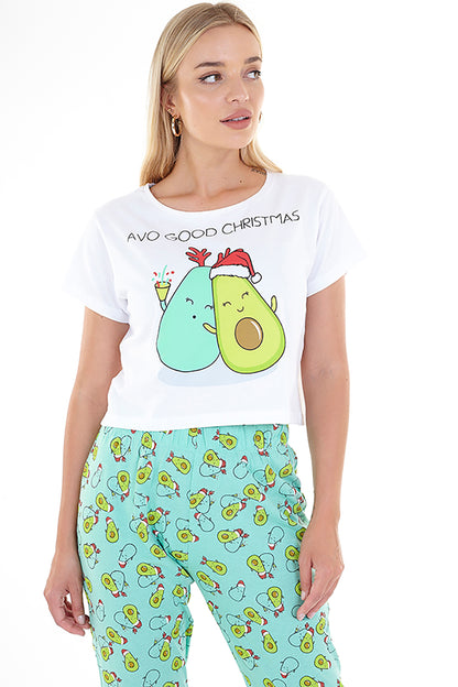 Brave Soul Green Cotton Christmas Pyjama Set - Green Image 2
