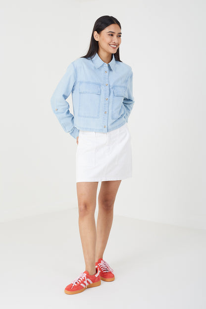 Brave Soul Blue Long Sleeve Denim Shirt - Blue Image 3