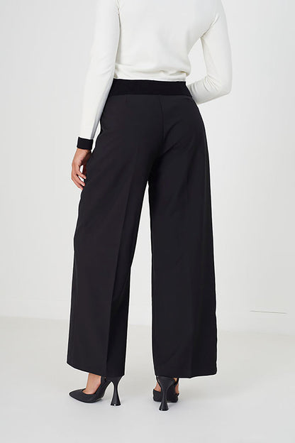 Brave Soul Black Tailored Wide Leg Trousers - Black Image 2