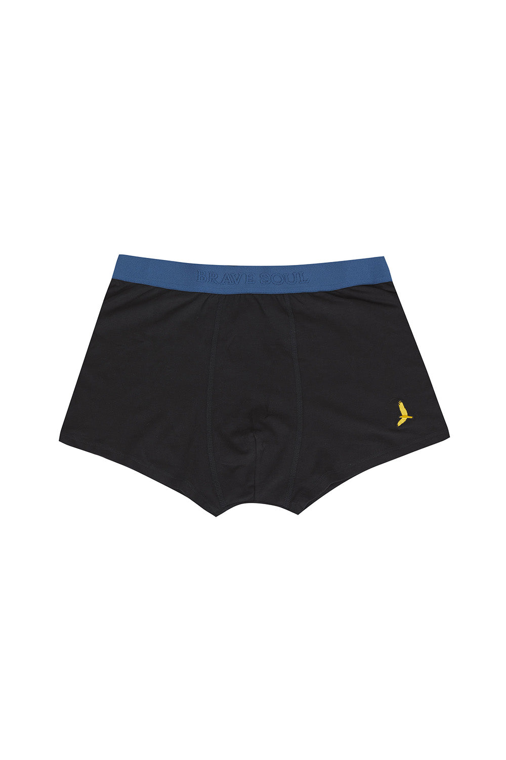 Brave Soul Black Pack of 7 Boxers with Embroidery Detail - Black Image 1