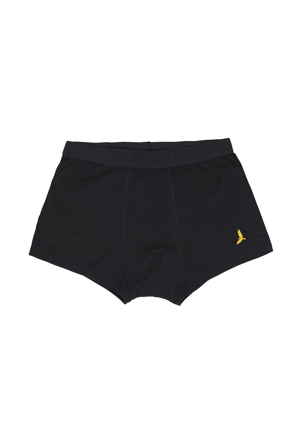 Brave Soul Black Pack of 5 Boxers with Embroidery Detail - Black Image 1