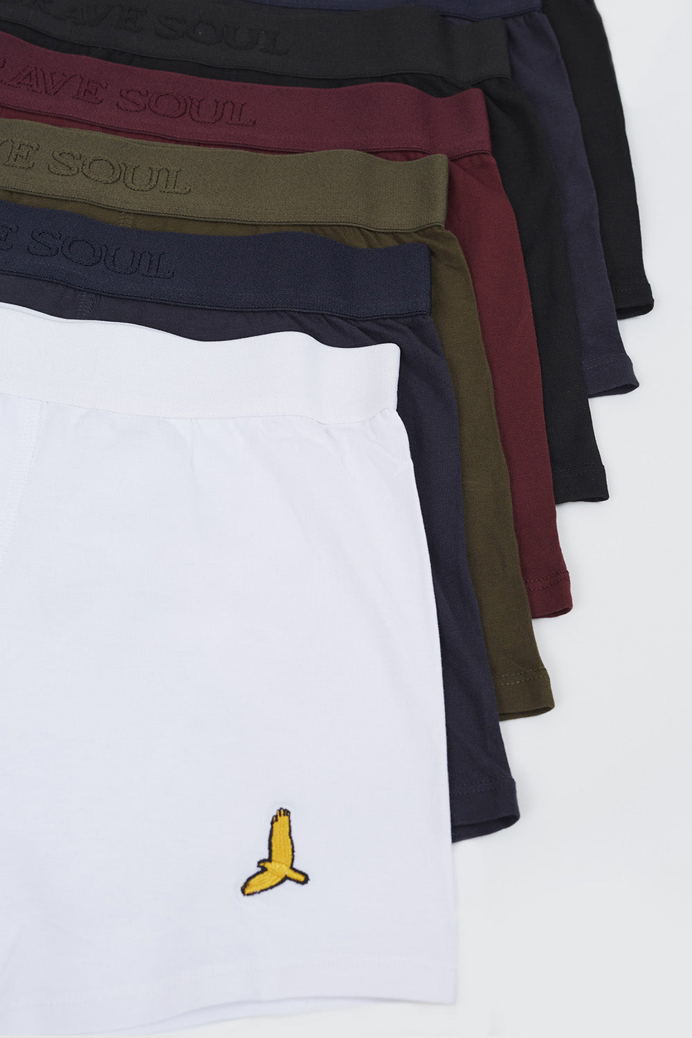Brave Soul Black Pack of 7 Boxers with Embroidery Detail - Black Image 4