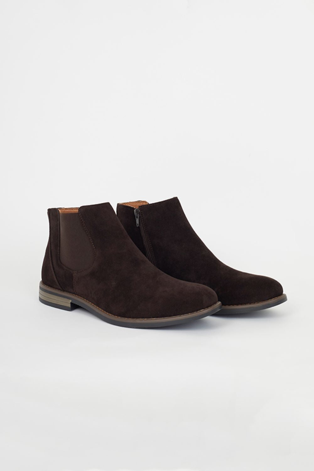 Brave Soul Dark Brown Faux Suede Chelsea Boot - Dark Brown Image 2