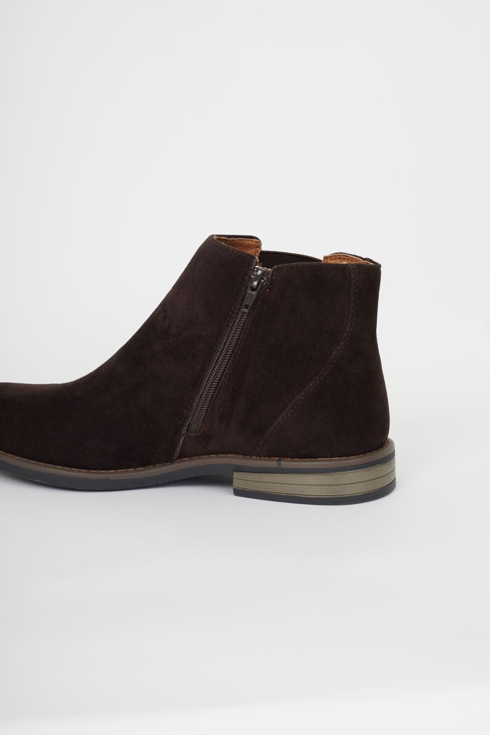 Brave Soul Dark Brown Faux Suede Chelsea Boot - Dark Brown Image 3
