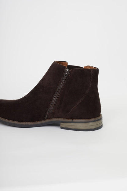 Brave Soul Dark Brown Faux Suede Chelsea Boot - Dark Brown Image 3
