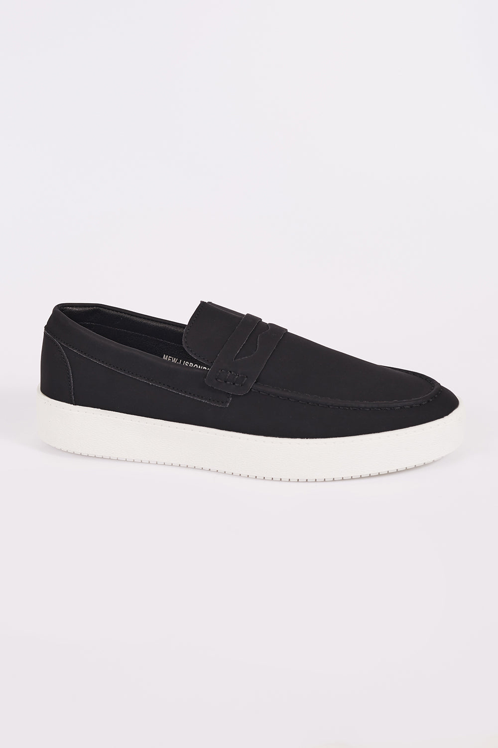 Brave Soul Black Faux Suede Loafers - Black Image 1