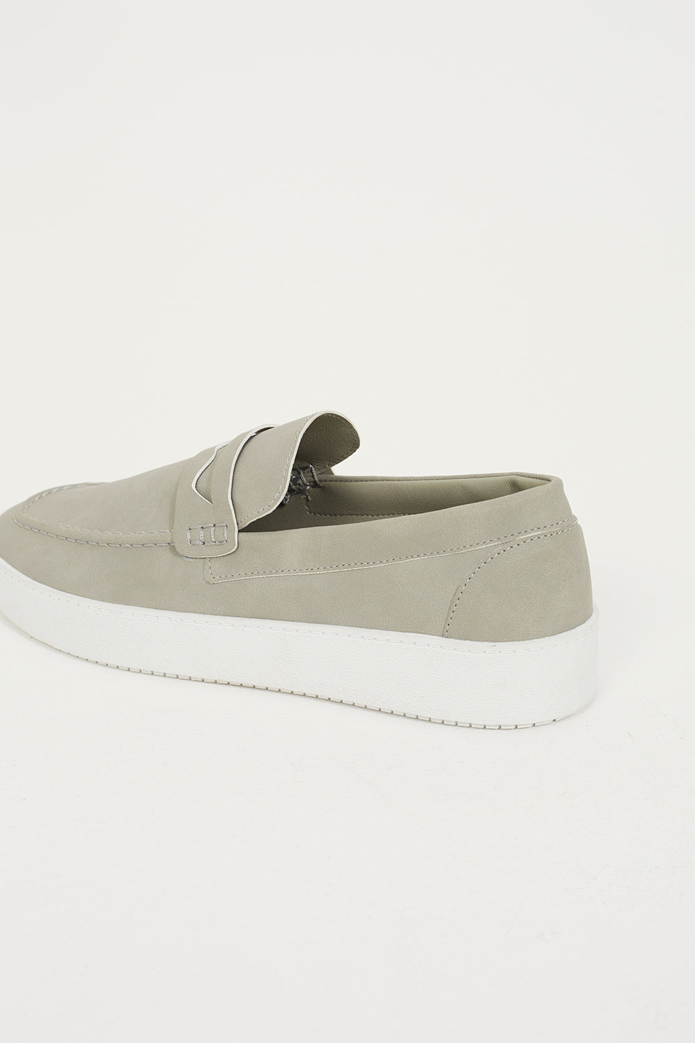 Brave Soul Grey Faux Suede Loafers - Grey Image 2